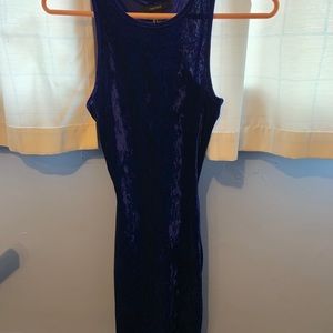 Blue Velvet Bodycon Dress size small
